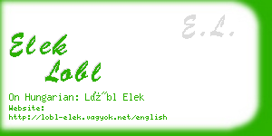 elek lobl business card
